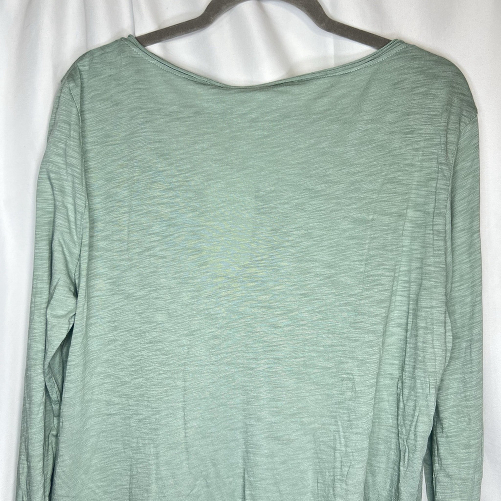 Soft Surroundings Women’s Henley Top Long-Sleeve T-Shirt XL Green Lightweight - Picture 5 of 10